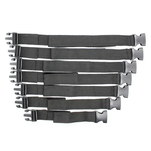 Lot de 7 Sangles Attaches CAMISOLE CLAPS Noires