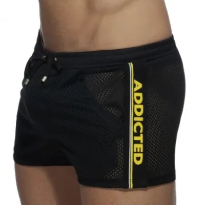 Short WAISTBAND MESH Noir