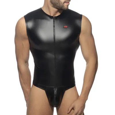 AD Fetish Body String FRONT ZIP RUB Noir