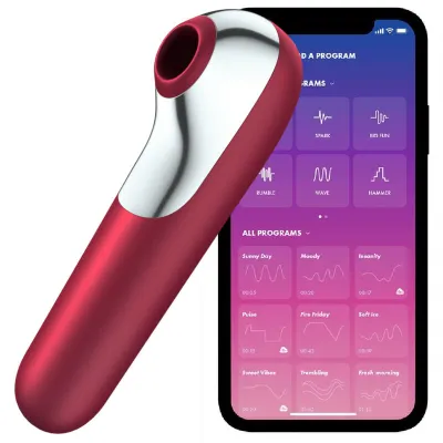 Stimulateur Clitoridien Dual Love App Rouge - Satisfyer