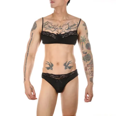 NoGenderWear Ensemble Slip et Bra TARMINA Noir