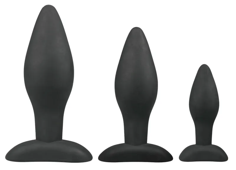 Kit de 3 plugs Silicone ROCKET Noirs