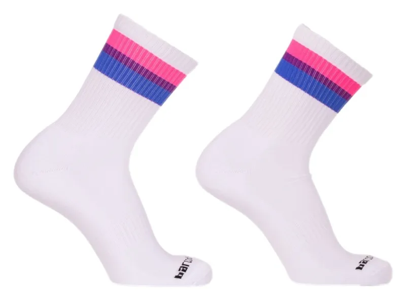 Chaussettes blanches BISEX FLAG Fetish Half Socks