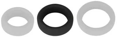 Anneau pénien Silicone VELVET RING M Noir 32mm