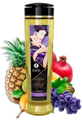 Shunga Huile de massage LIBIDO Fruits exotiques 240mL
