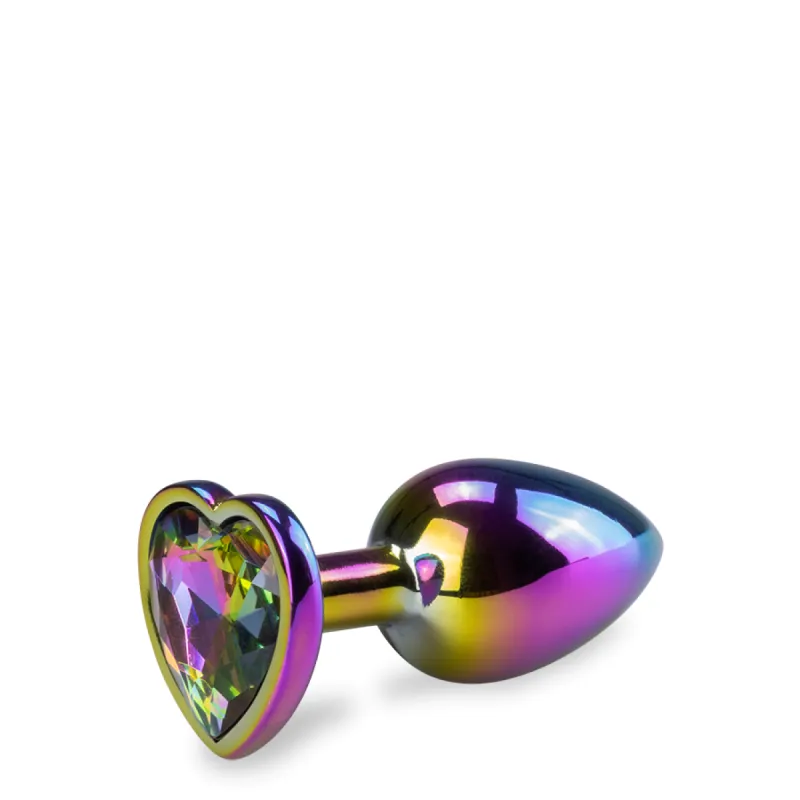 Bijou anal rosebud cœur arc-en-ciel S