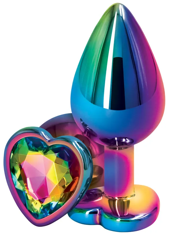 Bijou anal HEART RAINBOW M 7 x 3.5cm