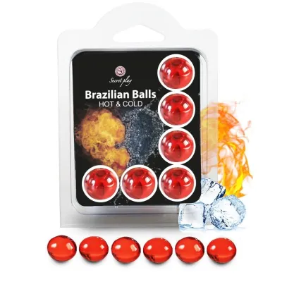 Boules de massage effet chaud/froid Brazilian Balls x6 - Secret Play