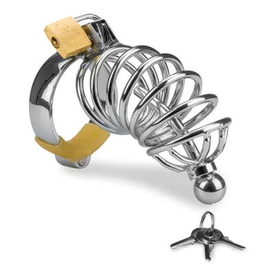 Cage de chasteté pénis et plug d'urètre Guantanamo