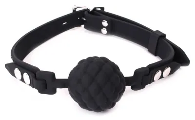 Bâillon Boule PINECONE Silicone Noir