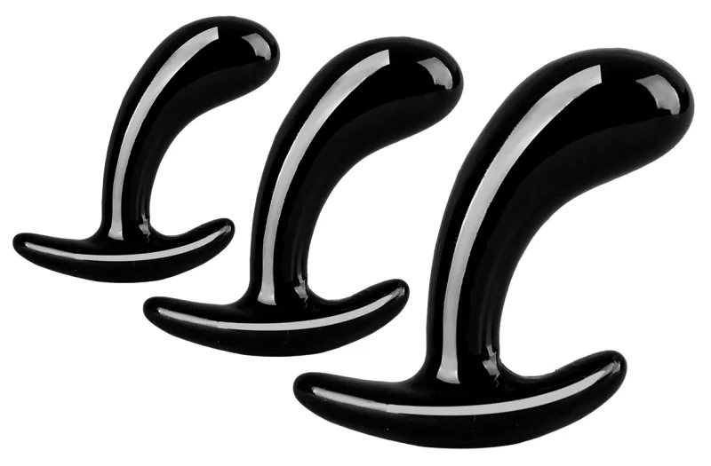Kit de 3 Plugs CURVED THREE 11 x 3.5cm Noir