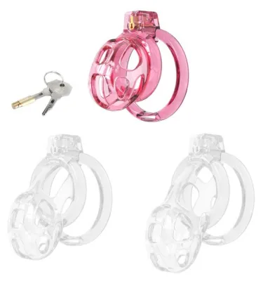 Cage de Chasteté Silicone LOCK COBRA S 6 x 3.6cm Rose