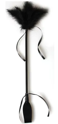 Cravache et Plumeau SECRET TOUCH 50cm Noir