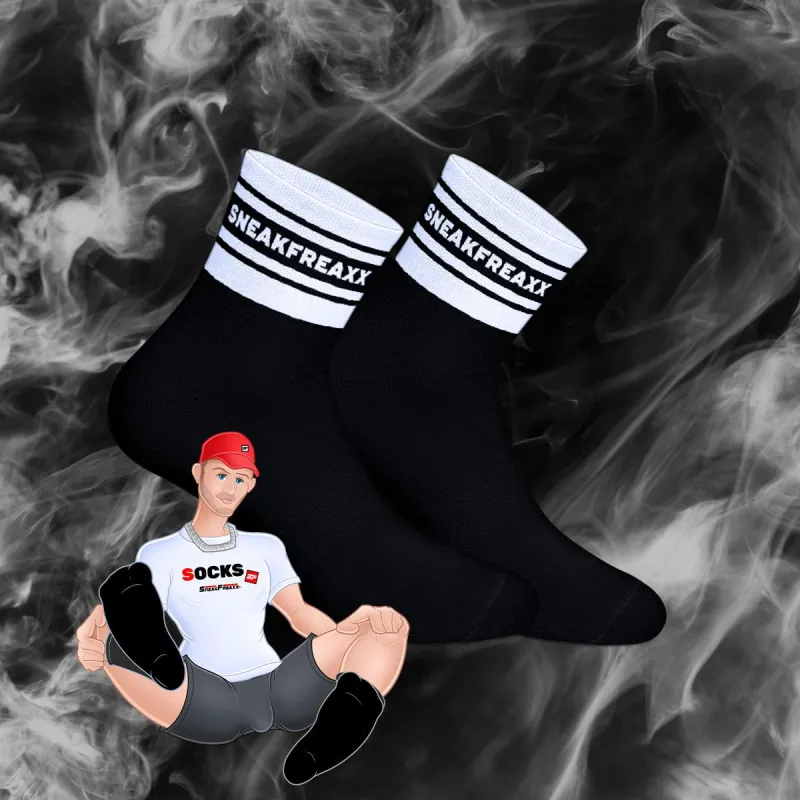 Chaussettes basses BLACK WHITE SHORT Noir-Blanc
