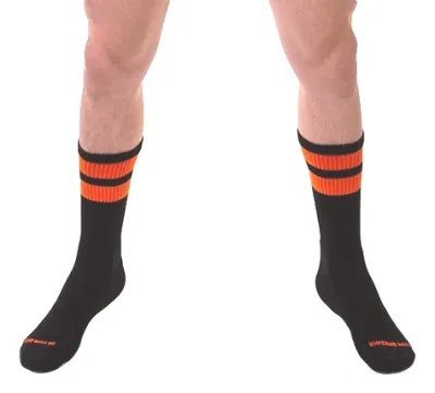 Barcode Berlin Chaussettes GYM SOCKS Noir-Orange fluo