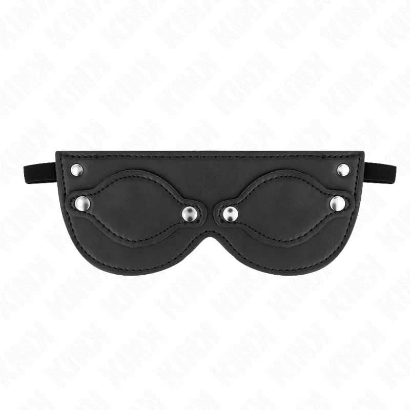 Masque en cuirette avec cache-yeux détachables - Kink