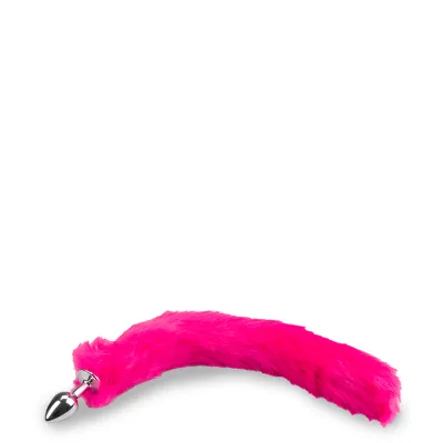 Plug queue de renard fourrure vegan fuschia