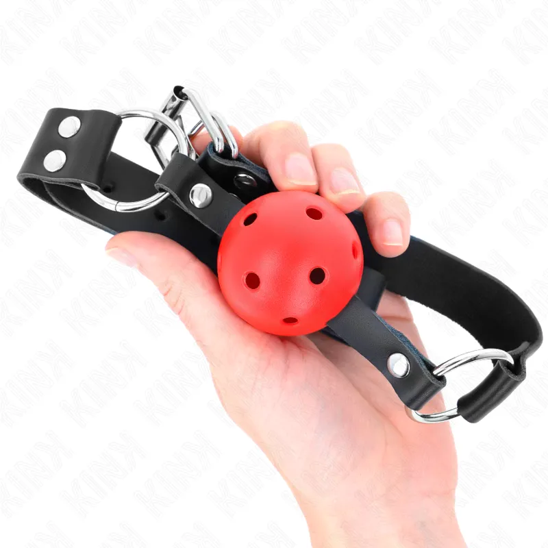 Balle respirante 4 cm avec double rivet rouge ajustable - Kink