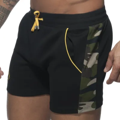 Short SPORT CAMO Camouflage et jaune