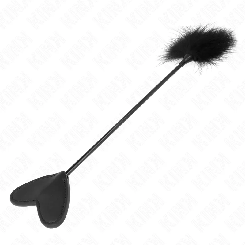 Plumeau Érotique avec Pagaie Coeur 31 cm - KINK