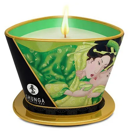Chandelle à massage Shunga ZENITUDE Thé vert exotique 170mL