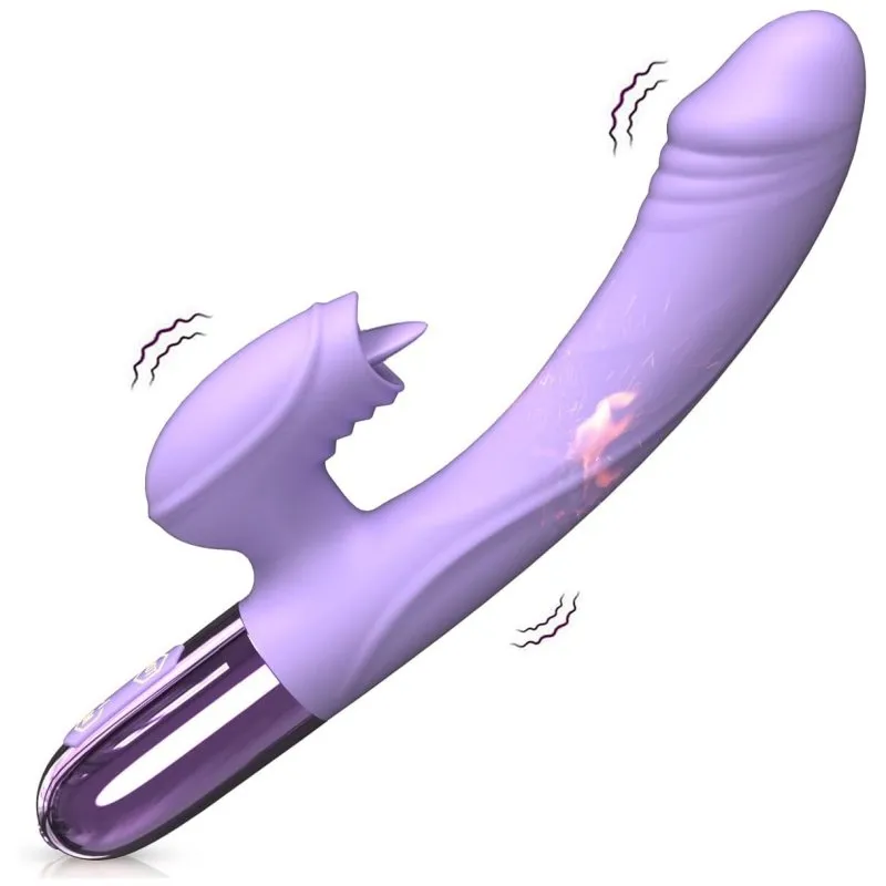 Vibro Rabbit HOT TONGUE 13 x 3.5cm Violet