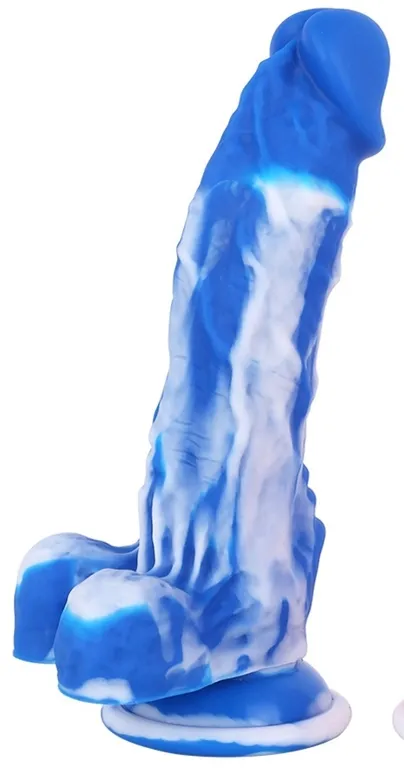 Gode GRIDY 15 x 4cm Bleu-Blanc